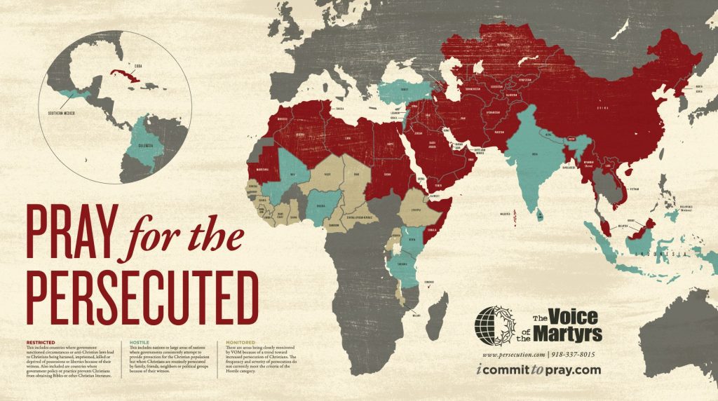 Christian persecuted around the world especially these places